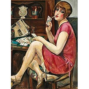 Artery8 Gerda Wegener Solitaire 1928 Painting Unframed Wall Art Print Poster Home Decor Premium Artery8 Gerda Wegener Solitaire 1928 Painting Unframed Wall Art Print Poster Home Decor Premium