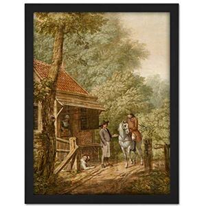 Artery8 Andriessen Dutch Landscape House Horse Painting Artwork Framed Wall Art Print 18X24 Inch Artery8 Andriessen Dutch Landscape House Horse Painting Artwork Framed Wall Art Print 18X24 Inch