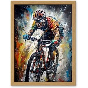 Artery8 Bike Rider Racing Paint Splat Sport Bicycle Race Artwork Framed Wall Art Print 18X24 Inch Artery8 Bike Rider Racing Paint Splat Sport Bicycle Race Artwork Framed Wall Art Print 18X24 Inch