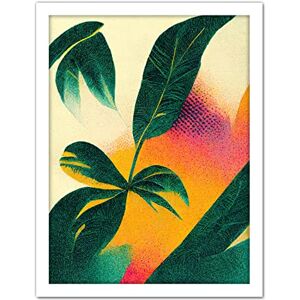 Doppelganger33 LTD Abstract Tropical Leaves Halftone Pop Art Botanical Illustration Artwork Framed Wall Art Print 18X24 Inch Doppelganger33 LTD Abstract Tropical Leaves Halftone Pop Art Botanical Illustration Artwork Framed Wall Art Print 18X24 Inch