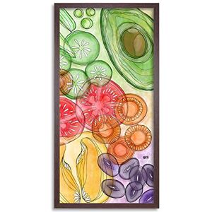 Artery8 Vegetables Fruits Colourful Watercolour Painting Framed Wall Art Print Long 25X12 Inch Artery8 Vegetables Fruits Colourful Watercolour Painting Framed Wall Art Print Long 25X12 Inch