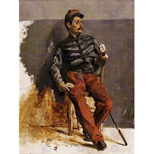 Wee Blue Coo Painting Portrait Study Attr Repin French Soldier Wall Art Print Wee Blue Coo Painting Portrait Study Attr Repin French Soldier Wall Art Print