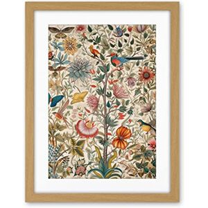 Artery8 Butterflies And Flower Plants Pattern Folk Art Watercolour Painting Artwork Framed Wall Art Print 18X24 Inch Artery8 Butterflies And Flower Plants Pattern Folk Art Watercolour Painting Artwork Framed Wall Art Print 18X24 Inch