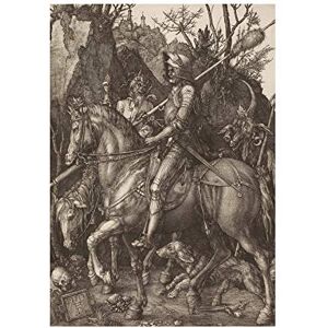 Wee Blue Coo Painting Albrecht Durer Knight Death Devil Old Master Wall Art Print Wee Blue Coo Painting Albrecht Durer Knight Death Devil Old Master Wall Art Print