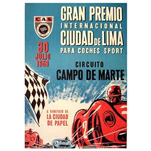 Wee Blue Coo Ad Race Sport Car Gran Premio Peru GP 1959 Lima Picture Wall Art Print Wee Blue Coo Ad Race Sport Car Gran Premio Peru GP 1959 Lima Picture Wall Art Print