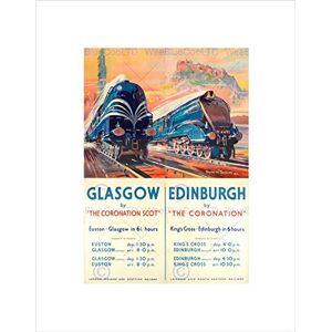 Wee Blue Coo Travel Rail Train Glasgow Edinburgh Scotland Castle Wall Art Print Wee Blue Coo Travel Rail Train Glasgow Edinburgh Scotland Castle Wall Art Print