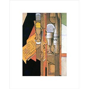 Wee Blue Coo Juan Gris Glasses Newspaper Wine Bottle Old Master Wall Art Print Wee Blue Coo Juan Gris Glasses Newspaper Wine Bottle Old Master Wall Art Print