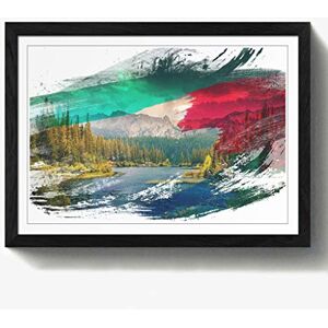 Arty Pie Framed Print Black A2 (24.5x18 Inch) Landscape Beautiful Mountain Scene V2, Wood, Multi-Colour, 60 x 42 x 2 cm Arty Pie Framed Print Black A2 (24.5x18 Inch) Landscape Beautiful Mountain Scene V2, Wood, Multi-Colour, 60 x 42 x 2 cm