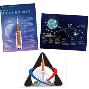 Artery8 NASA Artemis 1 Moon Mission Rocket Space Launch System Flight Test Mission Badge Emblem Wall Art Print Poster Pack of 3 Artery8 NASA Artemis 1 Moon Mission Rocket Space Launch System Flight Test Mission Badge Emblem Wall Art Print Poster Pack of 3