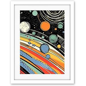 Artery8 Outer Space Comic Book Style Pastel Colour Milky Way Planets Rings Moons Sun Boys Room Artwork Framed Wall Art Print 18X24 Inch Artery8 Outer Space Comic Book Style Pastel Colour Milky Way Planets Rings Moons Sun Boys Room Artwork Framed Wall Art Print 18X24 Inch
