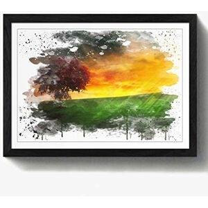 Arty Pie Framed Print Black A2 (24.5x18 Inch) Landscape Brazil Sunset and Tree V3, Wood, Multi-Colour, 60 x 42 x 2 cm Arty Pie Framed Print Black A2 (24.5x18 Inch) Landscape Brazil Sunset and Tree V3, Wood, Multi-Colour, 60 x 42 x 2 cm