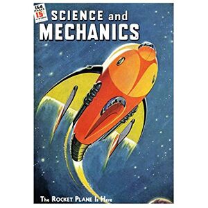 Wee Blue Coo Magazine Cover Science Mechanics Rocket Plane Space Wall Art Print Wee Blue Coo Magazine Cover Science Mechanics Rocket Plane Space Wall Art Print