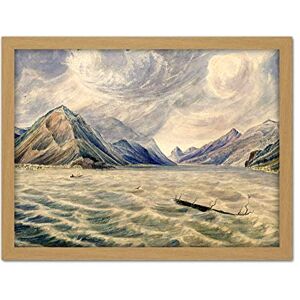 Fine Art Prints Wind Mountain Columbia River Landscape Painting Artwork Framed Wall Art Print 18X24 Inch Fine Art Prints Wind Mountain Columbia River Landscape Painting Artwork Framed Wall Art Print 18X24 Inch