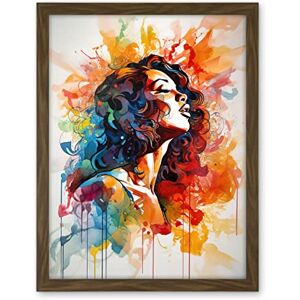 Artery8 Woman with Synesthesia Listening to Rainbow Colour Music Modern Watercolour Painting Artwork Framed Wall Art Print 18X24 Inch Artery8 Woman with Synesthesia Listening to Rainbow Colour Music Modern Watercolour Painting Artwork Framed Wall Art Print 18X24 Inch