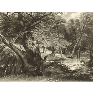 Artery8 David Lucas Jacques And The Wounded Stag 1846 Painting Art Print Canvas Premium Wall Decor Poster Mural Artery8 David Lucas Jacques And The Wounded Stag 1846 Painting Art Print Canvas Premium Wall Decor Poster Mural