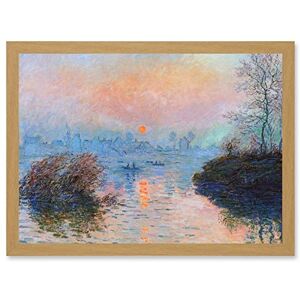 Wee Blue Coo Monet Sunset Seine Lavacourt Winter Painting Artwork Framed Wall Art Print A4 Wee Blue Coo Monet Sunset Seine Lavacourt Winter Painting Artwork Framed Wall Art Print A4