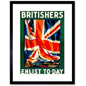Wee Blue Coo War WWI UK Britishers Enlist Union Flag Jack UK Framed Wall Art Print Wee Blue Coo War WWI UK Britishers Enlist Union Flag Jack UK Framed Wall Art Print