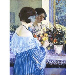 Fine Art Prints Frieseke Girl Blue Arranging Flowers Painting Cropped Large Print Poster Wall Art Decor Picture Fine Art Prints Frieseke Girl Blue Arranging Flowers Painting Cropped Large Print Poster Wall Art Decor Picture