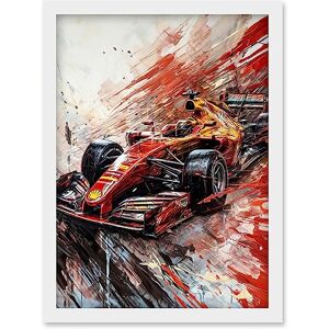 Artery8 - Grand Prix Red - Race Car - Framed - Wall Art Artery8 - Grand Prix Red - Race Car - Framed - Wall Art