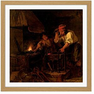 Artery8 Gabriel Metsu The Weapon Smith Painting Square Wooden Framed Wall Art Print Picture 16X16 Inch Artery8 Gabriel Metsu The Weapon Smith Painting Square Wooden Framed Wall Art Print Picture 16X16 Inch
