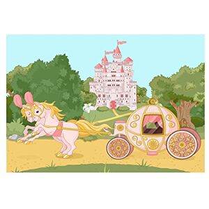 Wee Blue Coo Kids Horses Carriage Fairytale Castle Wall Art Print Wee Blue Coo Kids Horses Carriage Fairytale Castle Wall Art Print