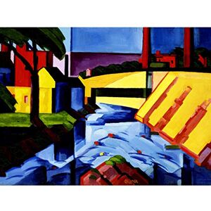 Fine Art Prints Bluemner Evening Tones Abstract Landscape Painting Yellow Blue Red Large Wall Art Print Canvas Premium Mural Fine Art Prints Bluemner Evening Tones Abstract Landscape Painting Yellow Blue Red Large Wall Art Print Canvas Premium Mural