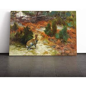 Big Box Art Canvas Print Wall Art Bruno Liljefors Hare Rabbit Mounted and Stretched Box Frame Picture Home Decor for Kitchen, Living, Dining Room, Bedroom, Hallway, Multi-Colour, 24x16 Inch Big Box Art Canvas Print Wall Art Bruno Liljefors Hare Rabbit Mounted and Stretched Box Frame Picture Home Decor for Kitchen, Living, Dining Room, Bedroom, Hallway, Multi-Colour, 24x16 Inch