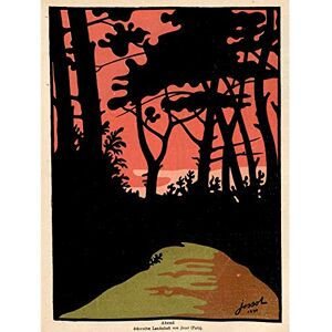 Wee Blue Coo Magazine Cover Jugend Silhouette Abstract Large Wall Art Poster Print Thick Paper 18X24 Inch Wee Blue Coo Magazine Cover Jugend Silhouette Abstract Large Wall Art Poster Print Thick Paper 18X24 Inch