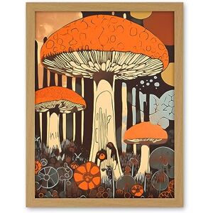 Artery8 Mushroom Vintage Large Red Cap Fungi Pastel Colour Earthy Aesthetic Kitchen Artwork Framed Wall Art Print 18X24 Inch Artery8 Mushroom Vintage Large Red Cap Fungi Pastel Colour Earthy Aesthetic Kitchen Artwork Framed Wall Art Print 18X24 Inch