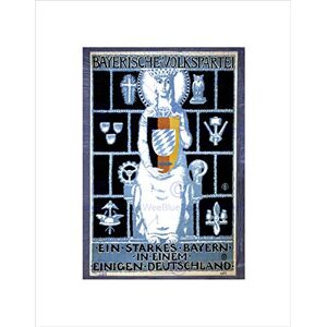 Wee Blue Coo POLITICAL WEIMAR GERMANY BAVARIAN PEOPLE PARTY FRAMED ART PRINT MOUNT B12X5793 Wee Blue Coo POLITICAL WEIMAR GERMANY BAVARIAN PEOPLE PARTY FRAMED ART PRINT MOUNT B12X5793