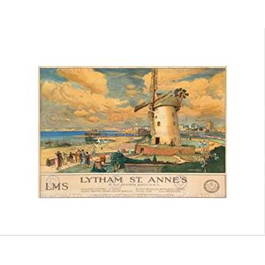 Wee Blue Coo TRAVEL ENGLAND LANCASHIRE LYTHAM ST ANNES WINDMILL FRAMED ART PRINT B12X7839 Wee Blue Coo TRAVEL ENGLAND LANCASHIRE LYTHAM ST ANNES WINDMILL FRAMED ART PRINT B12X7839