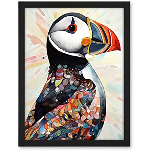 Artery8 Multicolour Pattern Feather Puffin Bird Folk Art Artwork Framed Wall Art Print 18X24 Inch Artery8 Multicolour Pattern Feather Puffin Bird Folk Art Artwork Framed Wall Art Print 18X24 Inch