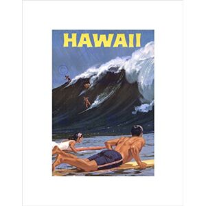 Wee Blue Coo Travel Tourism Hawaii USA Surf Ocean Wave Wall Art Print Wee Blue Coo Travel Tourism Hawaii USA Surf Ocean Wave Wall Art Print