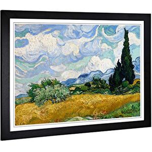 Big Box Art Framed Print of Vincent Van Gogh Wheat Field with Cypresses Design Wall Art Picture Home Decor for Kitchen, Living Room, Bedroom, Hallway, Black, A2 / 24.5x18 Inch / 62x45cm Big Box Art Framed Print of Vincent Van Gogh Wheat Field with Cypresses Design Wall Art Picture Home Decor for Kitchen, Living Room, Bedroom, Hallway, Black, A2 / 24.5x18 Inch / 62x45cm