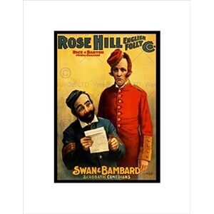 Wee Blue Coo Theatre Stage Troupe Rose Hill English Folly Swan Bambard Art Wall Art Print Wee Blue Coo Theatre Stage Troupe Rose Hill English Folly Swan Bambard Art Wall Art Print