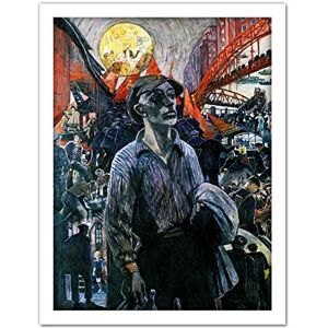 Artery8 Vogeler Hamburger Shipyard Workers 1928 Painting Artwork Framed Wall Art Print 18X24 Inch Artery8 Vogeler Hamburger Shipyard Workers 1928 Painting Artwork Framed Wall Art Print 18X24 Inch