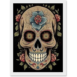 Artery8 Old School USA Tattoo Ink Body Art Day Dead Skull Rockabilly Americana 50s Artwork Framed A3 Wall Art Print Artery8 Old School USA Tattoo Ink Body Art Day Dead Skull Rockabilly Americana 50s Artwork Framed A3 Wall Art Print