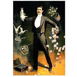 Wee Blue Coo Theatre Stage Magician Zan Zig Rabbit Roses Picture Wall Art Print Wee Blue Coo Theatre Stage Magician Zan Zig Rabbit Roses Picture Wall Art Print