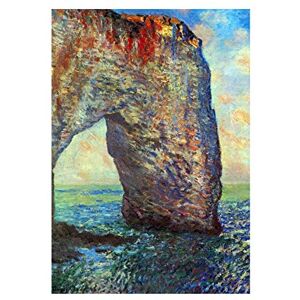 Wee Blue Coo Painting Monet Rocky Cliffs Etretat La Porte Man Wall Art Print Wee Blue Coo Painting Monet Rocky Cliffs Etretat La Porte Man Wall Art Print