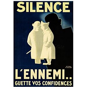 Wee Blue Coo Vintage Ad War WWII France Loose Talk Enemy Shadow Silence Wall Art Print Wee Blue Coo Vintage Ad War WWII France Loose Talk Enemy Shadow Silence Wall Art Print
