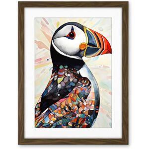Artery8 Multicolour Pattern Feather Puffin Bird Folk Art Artwork Framed Wall Art Print 18X24 Inch Artery8 Multicolour Pattern Feather Puffin Bird Folk Art Artwork Framed Wall Art Print 18X24 Inch