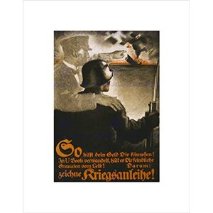 Wee Blue Coo WAR WWI GERMANY FUND RAISER BOND SOLDIER UBOAT FRAMED ART PRINT MOUNT B12X5966 Wee Blue Coo WAR WWI GERMANY FUND RAISER BOND SOLDIER UBOAT FRAMED ART PRINT MOUNT B12X5966