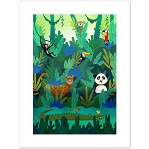 Wee Blue Coo Jungle Animals Amazon Canvas Wall Art Print Wee Blue Coo Jungle Animals Amazon Canvas Wall Art Print