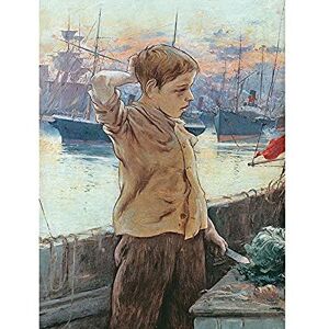 Artery8 Adolfo Guiard Ships Boy Sea Sailing Painting Unframed Wall Art Print Poster Home Decor Premium Artery8 Adolfo Guiard Ships Boy Sea Sailing Painting Unframed Wall Art Print Poster Home Decor Premium