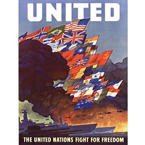 Wee Blue Coo WWII WAR ALLIES UNITED NATIONS FIGHT FREEDOM FINE ART PRINT POSTER 30x40cm CC1829 Wee Blue Coo WWII WAR ALLIES UNITED NATIONS FIGHT FREEDOM FINE ART PRINT POSTER 30x40cm CC1829