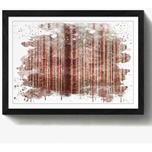Arty Pie Framed Print Black A2 (24.5x18 Inch) Landscape Autumn Forest Trees V3, Wood, Multi-Colour, 60 x 42 x 2 cm Arty Pie Framed Print Black A2 (24.5x18 Inch) Landscape Autumn Forest Trees V3, Wood, Multi-Colour, 60 x 42 x 2 cm