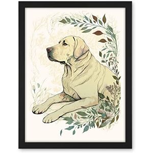 Artery8 Labrador Retriever Dog Lying in Field Modern Linocut Illustration Artwork Framed Wall Art Print 18X24 Inch Artery8 Labrador Retriever Dog Lying in Field Modern Linocut Illustration Artwork Framed Wall Art Print 18X24 Inch