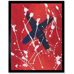 Artery8 Hendo Tanuki Abstract Red Painting Cross Paint Splat D Art Print Framed Poster Wall Decor 12x16 inch Artery8 Hendo Tanuki Abstract Red Painting Cross Paint Splat D Art Print Framed Poster Wall Decor 12x16 inch