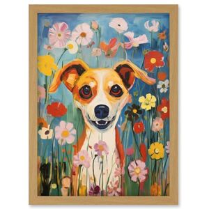 Artery8 Chihuahua in the Wildflowers Artwork Colourful Meadow Dog Portrait Artwork Framed Wall Art Print A4 Artery8 Chihuahua in the Wildflowers Artwork Colourful Meadow Dog Portrait Artwork Framed Wall Art Print A4