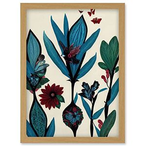Wee Blue Coo Abstract Paper Quilling Floral Blooms Flowers Butterflies Blue Burgundy Green Cream Artwork Framed Wall Art Print A4 Wee Blue Coo Abstract Paper Quilling Floral Blooms Flowers Butterflies Blue Burgundy Green Cream Artwork Framed Wall Art Print A4